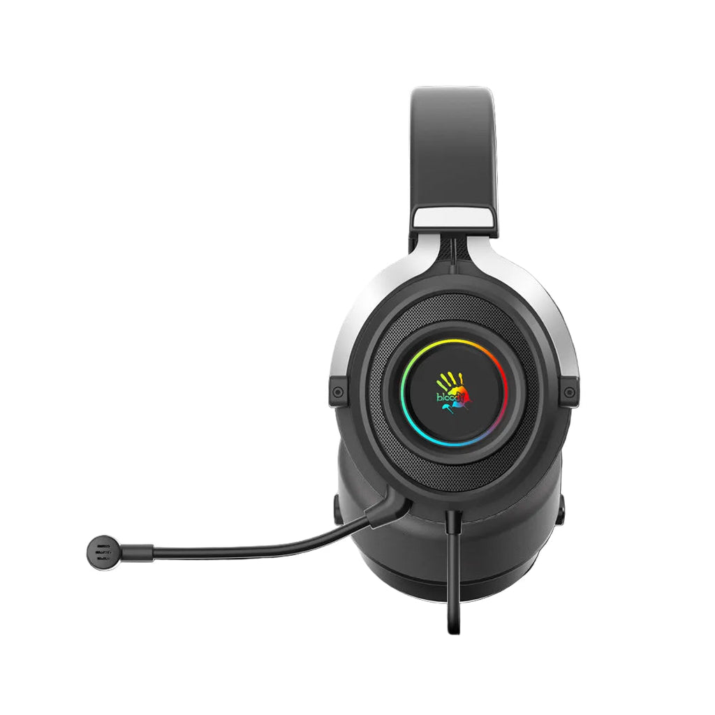 Bloody G535p Stereo Surround Sound RGB Gaming Headphone 4-Pin 3.5 mm Black+Silver With PC Extention Adapter - view 2