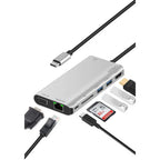 Onten OT-9591B USB-C Hub 8 in 1 Type C Hub Adapter