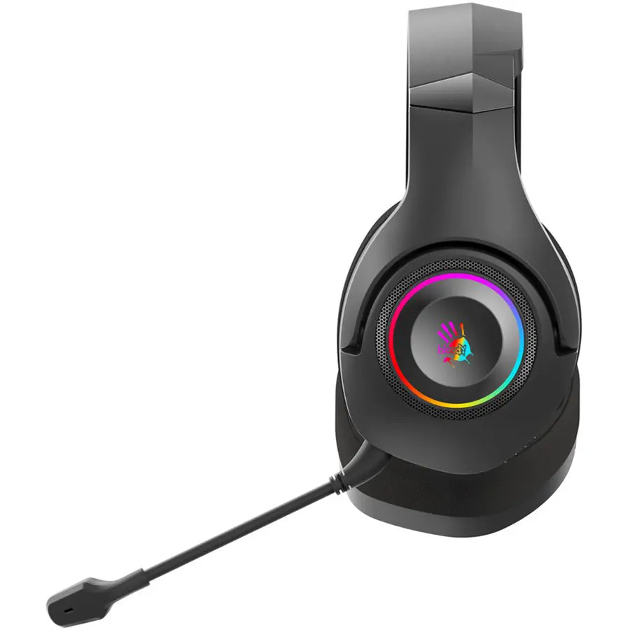 Bloody GR270 Gaming Wireless Headset, 2.4GHz Wireless And Bluetooth V5.3 And 3.5mm Wired Audio, 7.1 Virtual Surround Sound, 50mm Speaker, RGB Flow Backlit