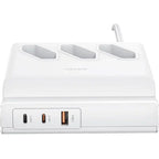 USAMS USB Extension Socket 65W Super SI Fast Charging White CC160TC01 (US-CC160) Power Strip