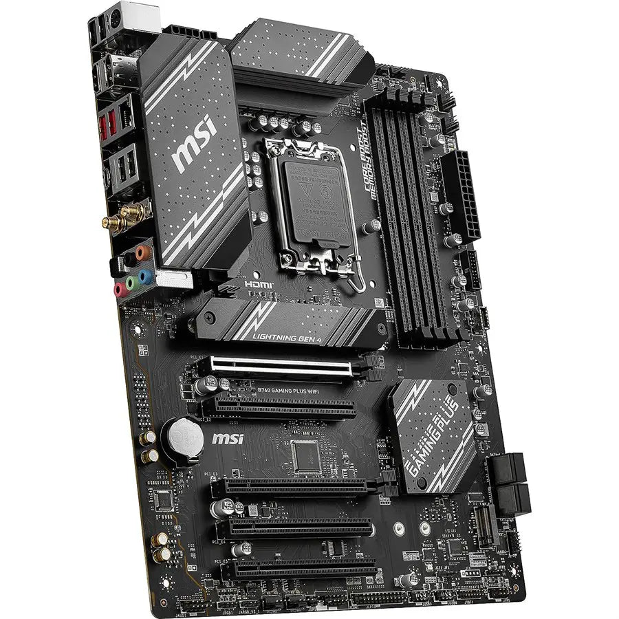 MSI B760 Gaming Plus WiFi Gaming Motherboard, LGA 1700, Intel B760, DDR5 6800+MHz OC, PCIe 4.0, Wi-Fi 6E and Bluetooth 5.3, ATX