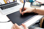 One by Wacom Medium Creative Pen Graphics Tablet - CTL-672 - Black / Red, USB