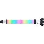Lian Li Strimer Plus V2 12VHPWR to 3 x 8 Pin 335mm Extension ARGB Cable, 8 x Light Guide | PW168-8PV2 BLACK