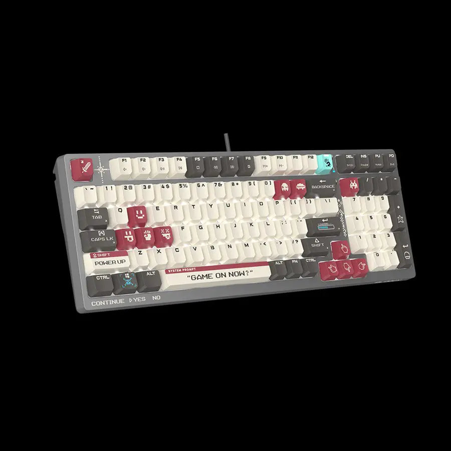 Bloody S98 Hot-Swappable BLMS Mechanical Gaming Keyboard, BLMS Red Plus Mechanical Switch, 98-Key Style Keyboard, RGB Backlit, Pixels Red