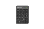A4tech FGK21C Fstyler 2.4G Wireless Rechargeable Numeric Keypad USB Black+Blue Receiver+Type Adapter, Grey