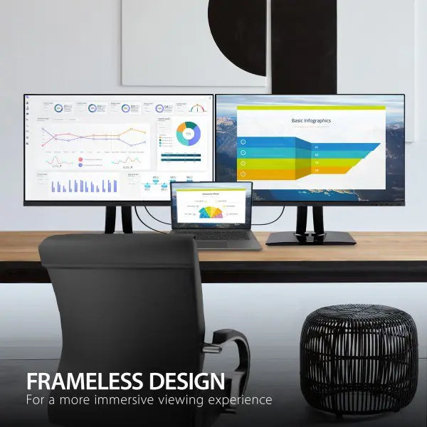 ViewSonic VP2756-2K 27' IPS 2K QHD LED Monitor USB-C 5ms Integrated Stereo Speakers 100% sRGB - Factory Pre-Calibrated