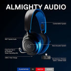 SteelSeries Arctis Nova 7P Wireless Gaming Headset - 61559 - Black - 2.4GHz and Bluetooth