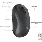 Logitech M240 Silent Bluetooth Wireless Mouse - Silent Touch, Graphite