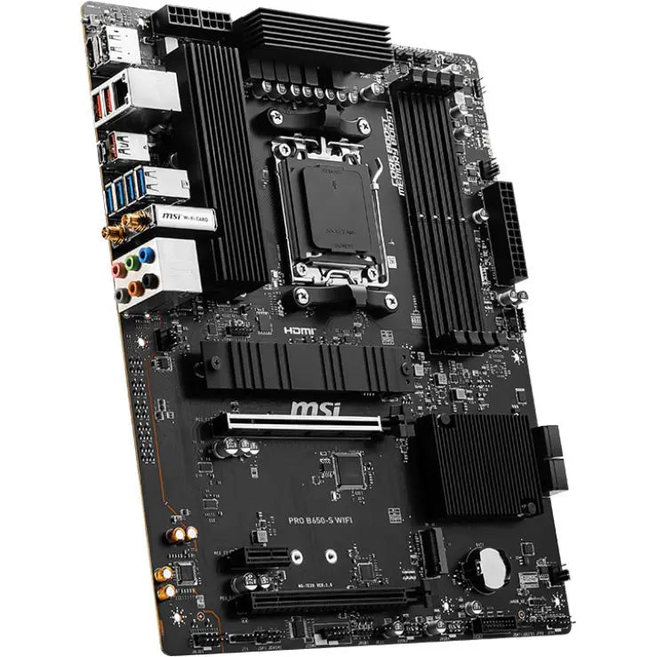 MSI PRO B650-S WIFI Motherboard – ATX, AMD AM5, DDR5, Wi-Fi 6E