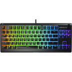 SteelSeries Apex 3 TKL RGB Gaming Keyboard, Tenkeyless Compact Form Factor, 8-Zone RGB Illumination, IP32 Water and Dust Resistant, Whisper Quiet Gaming Switch, Gaming Grade Anti-Ghosting, Black 64831