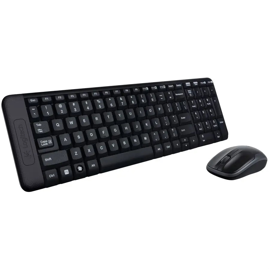 Logitech MK220 Wireless Keyboard and Mouse Combo, 10m Wireless Range, 10-Key Number Pad, Music Controls, Spill-Resistant Keyboard, Smooth Optical Tracking Mouse