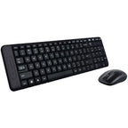 Logitech MK220 Wireless Keyboard and Mouse Combo, 10m Wireless Range, 10-Key Number Pad, Music Controls, Spill-Resistant Keyboard, Smooth Optical Tracking Mouse