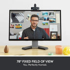 Logitech C920e Business Webcam HD 1080p Dual Mics 960-001360 | Certified for Zoom and Microsoft Teams | TAA Compliant + Litra Glow Premium LED Streaming Light with TrueSoft