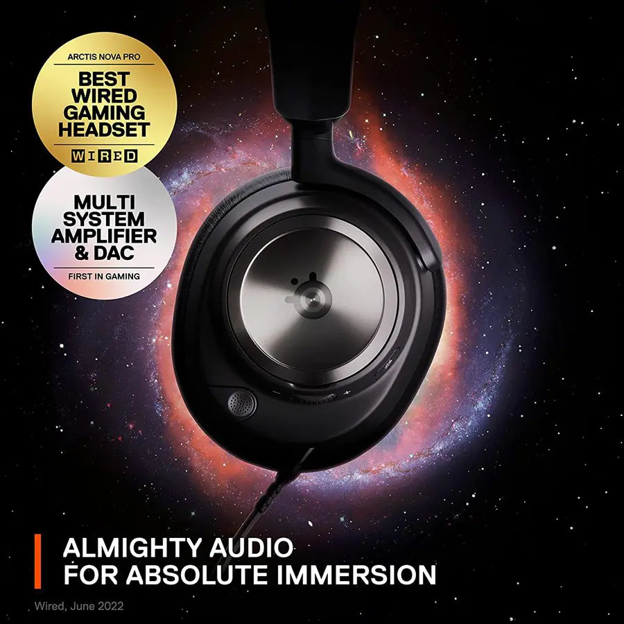 SteelSeries Arctis Nova Pro Multi-System Gaming Headset - For PC and PlayStation - 61527 - Black