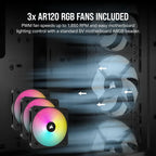 Corsair 3000D RGB AIRFLOW Mid-Tower PC Case - Black - CC-9011255-WW - Includes 3x AR120 RGB Fans
