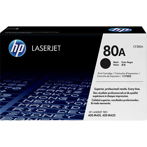 HP 80A Black Original LaserJet Toner Cartridge (CF280A)
