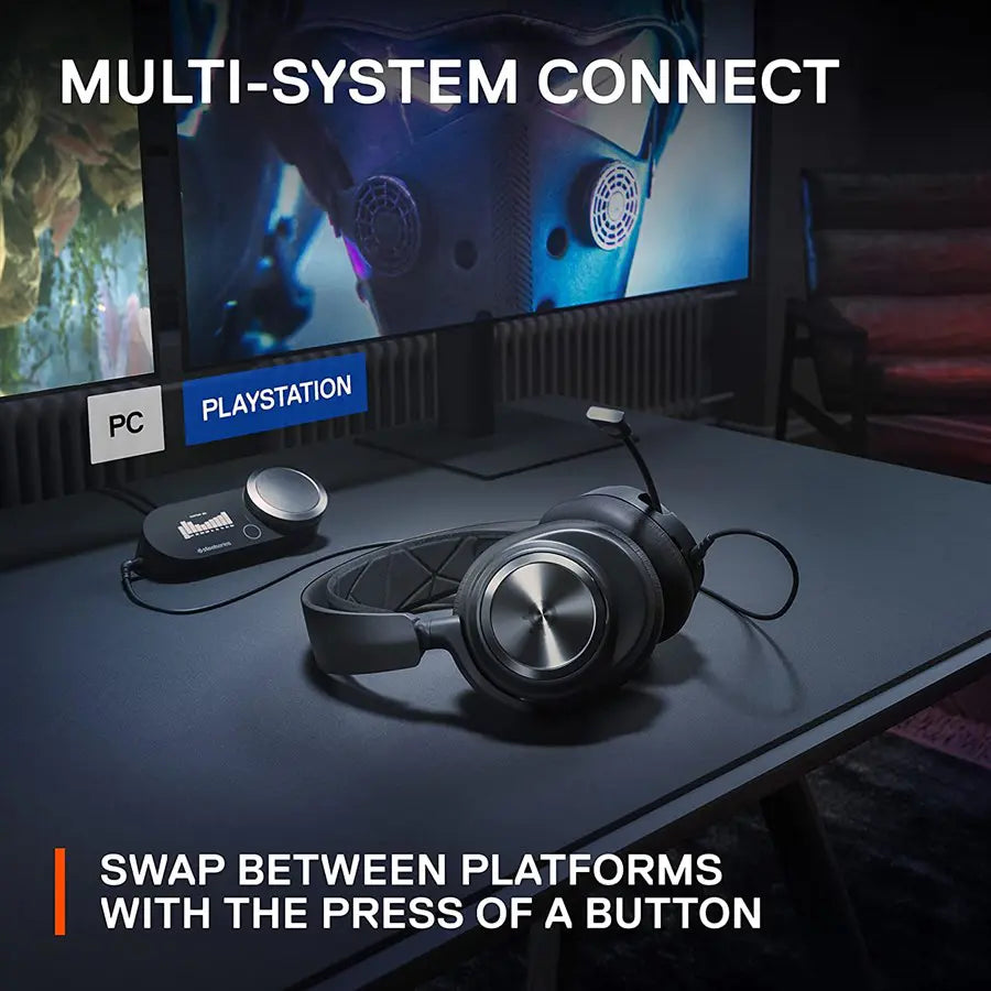 SteelSeries Arctis Nova Pro Multi-System Gaming Headset - For PC and PlayStation - 61527 - Black