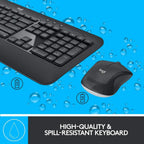 Logitech MK540 ADVANCED Wireless Keyboard and Mouse Combo