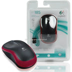 Logitech Wireless Mouse M185 - Red | Black - 910-002503