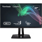 ViewSonic VP2756-2K 27' IPS 2K QHD LED Monitor USB-C 5ms Integrated Stereo Speakers 100% sRGB - Factory Pre-Calibrated