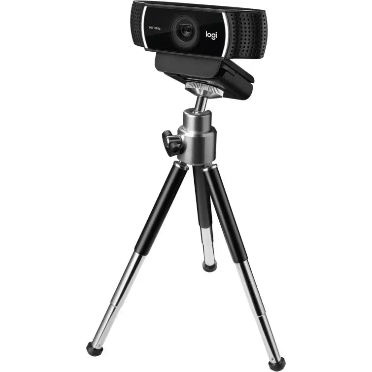 Logitech C922 PRO HD Stream Webcam, 1080p/30fps, 720p/60fps, Autofocus, Built-in Stereo Mic