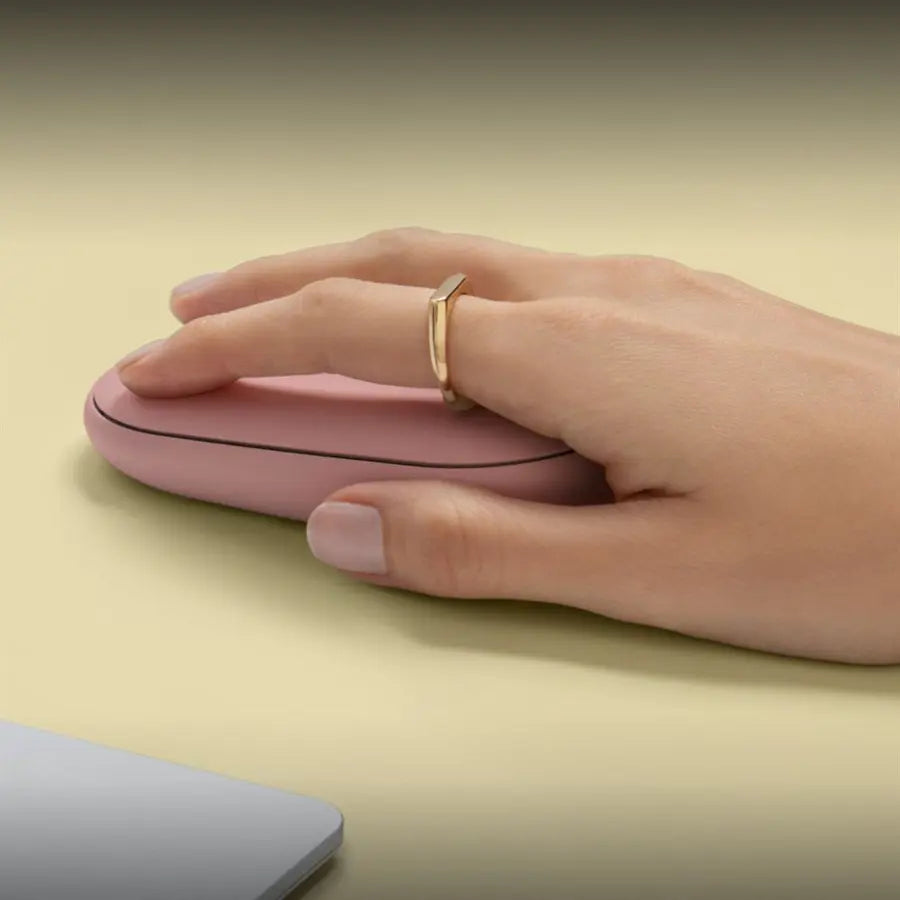 Logitech PEBBLE MOUSE 2 M350S Slim Compact Bluetooth Mouse | Tonal Rose