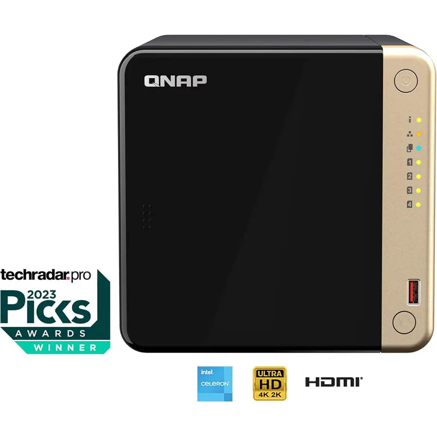 QNAP TS-464-8G 4 Bay High-Performance Desktop NAS Enclosure | Diskless