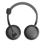 A4Tech BH230 Wireless Headset, Bluetooth 5.3, Noise-Cancelling Mic, 40mm Speaker Unit, 90 Degree Flat Foldable, Black