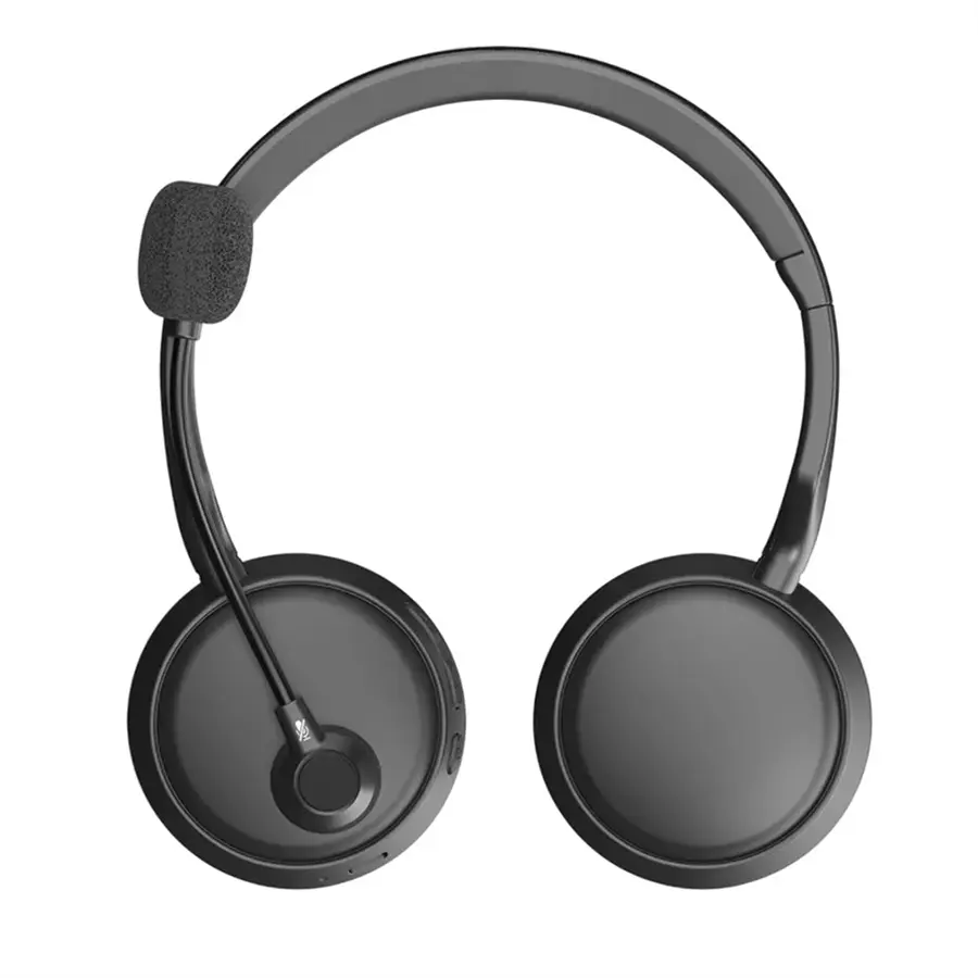 A4Tech BH230 Wireless Headset, Bluetooth 5.3, Noise-Cancelling Mic, 40mm Speaker Unit, 90 Degree Flat Foldable, Black