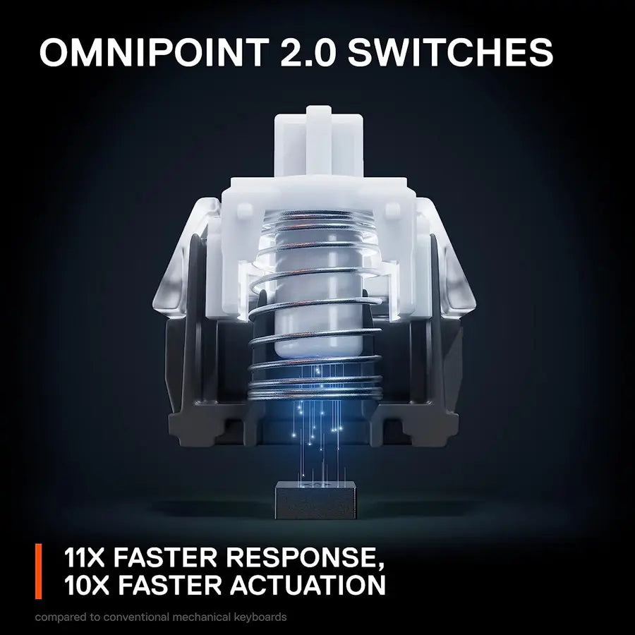 SteelSeries Apex Pro Mini Wireless 60% Mechanical Gaming Keyboard - OmniPoint 2.0 Adjustable Switches - 64842 - US English