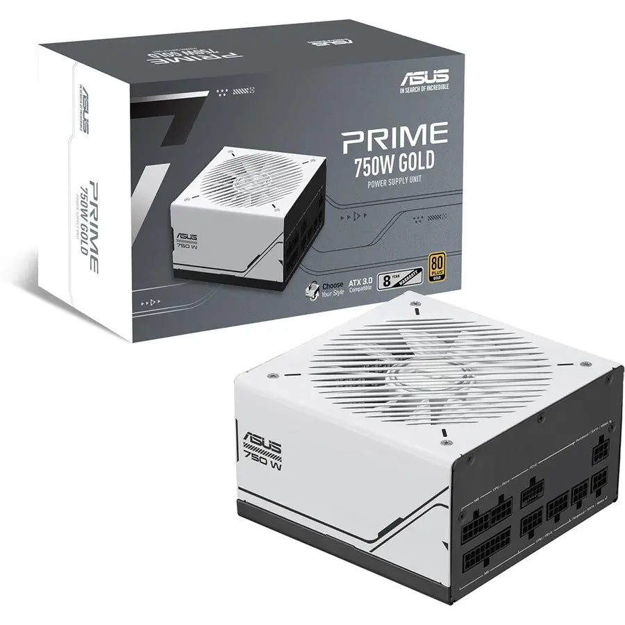 ASUS Prime Power Supply, 750W, 80 Plus Gold, ATX 3.1 Compatible
