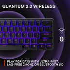 SteelSeries Apex Pro Mini Wireless 60% Mechanical Gaming Keyboard - OmniPoint 2.0 Adjustable Switches - 64842 - US English