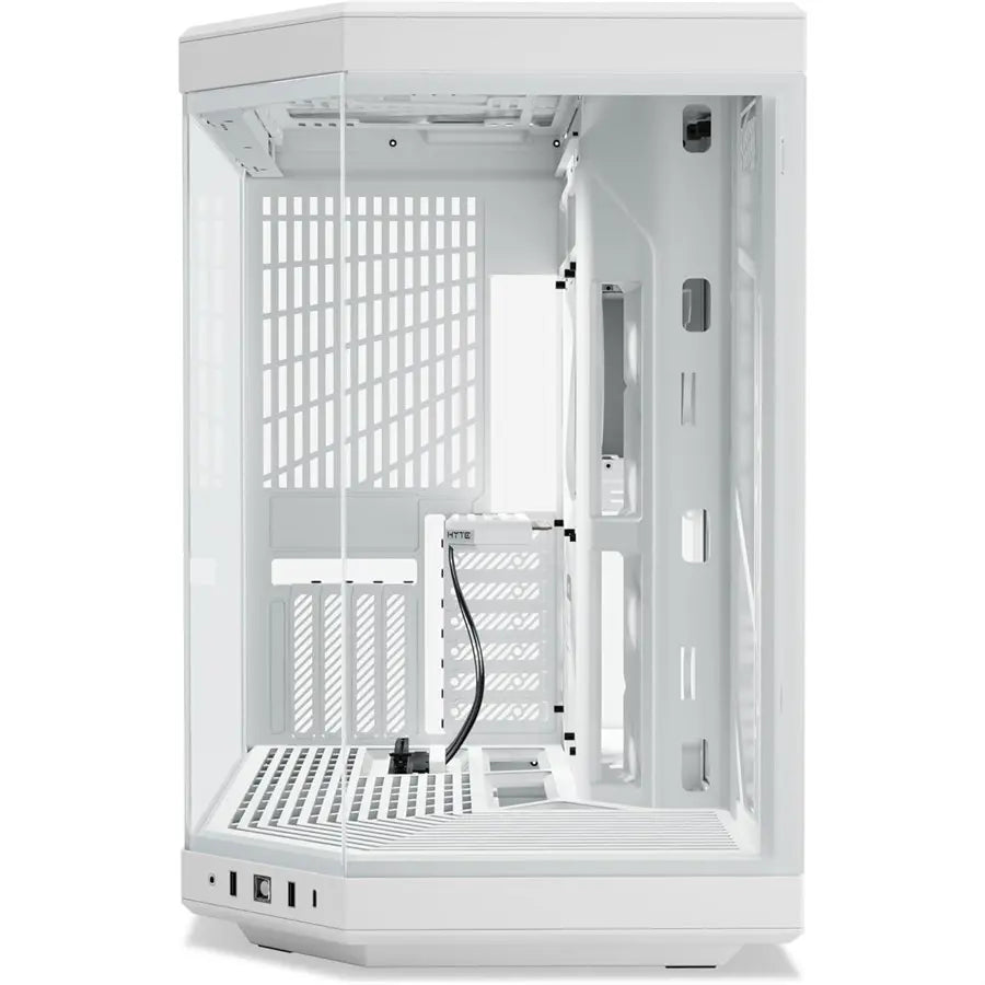 HYTE Y70 Modern Aesthetic Case Snow White - Dual Chamber Panoramic Tempered Glass Mid-Tower ATX Computer Gaming Case - with PCIE 4.0 Riser Cable Included