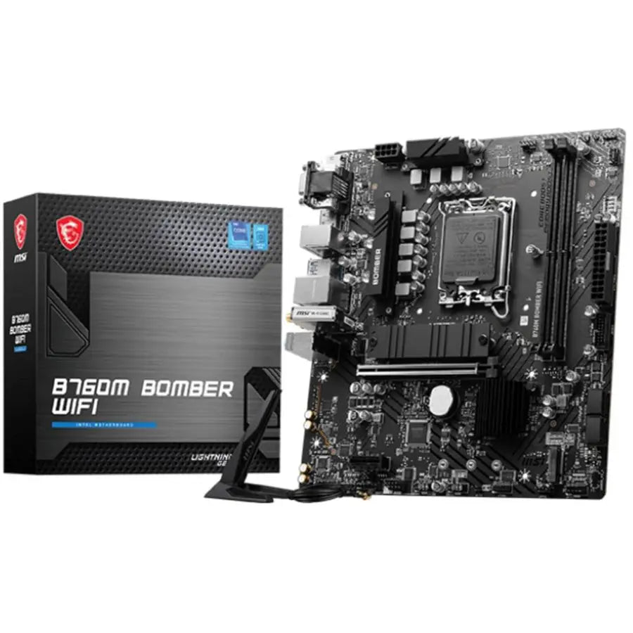MSI B760M BOMBER WIFI Intel Motherboard DDR5 WiFi 6E