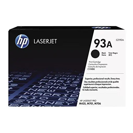 HP 93A Black Original LaserJet Toner Cartridge (CZ192A)