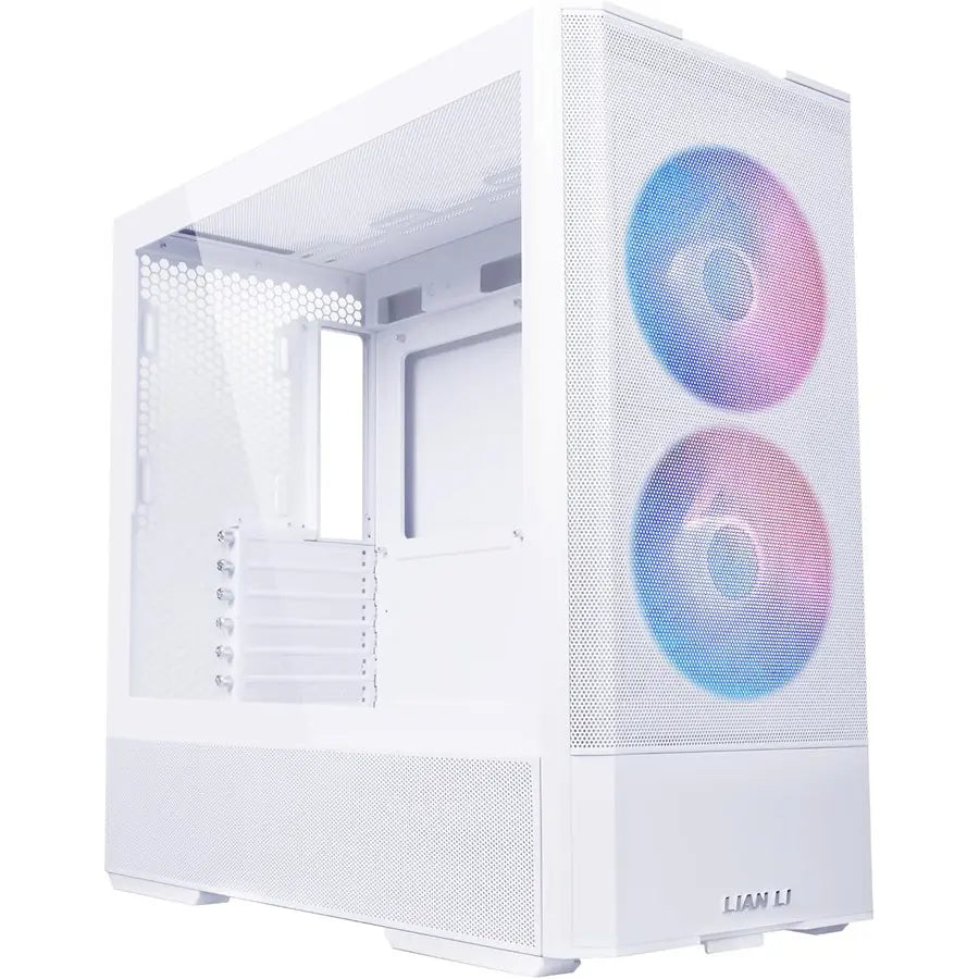 LIAN LI LANCOOL 207 Compact ATX RGB Gaming Computer Case White | LAN207RW | Tempered Glass Side Panel