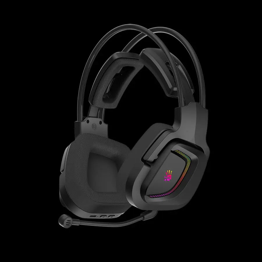 Bloody MR575 RGB Gaming Wireless Headset, 2.4GHz Wireless and Bluetooth V5.2 and 3.5mm Wired Audio, 7.1 Virtual Surround Sound, 50mm M.O.C.I. Hybrid Diaphragm