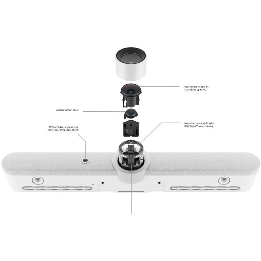Logitech RALLY BAR All-in-One Video Bar Conferencing System 960-001324 | White