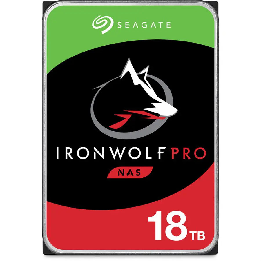 Seagate IronWolf Pro ST18000NE000 18TB NAS Hard Drive, 7200 RPM, 256MB Cache, CMR, SATA 6.0Gb/s, 3.5' Internal HDD