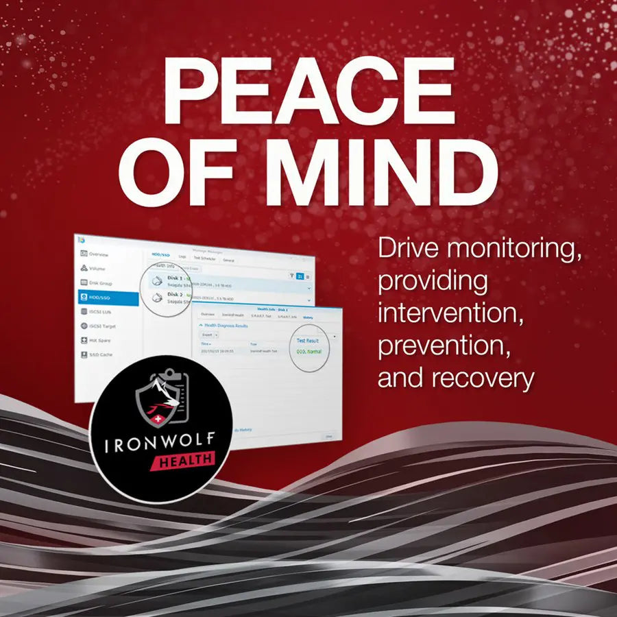 Seagate IronWolf Pro ST18000NE000 18TB NAS Hard Drive, 7200 RPM, 256MB Cache, CMR, SATA 6.0Gb/s, 3.5' Internal HDD
