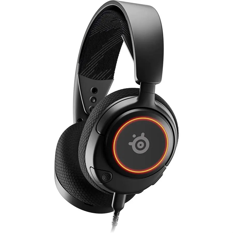 SteelSeries Arctis Nova 3 Wired Multi-Platform Gaming Headset | 61631 - Black - Retractable Mic - RGB Lights