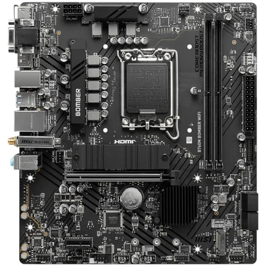 MSI B760M BOMBER WIFI Intel Motherboard DDR5 WiFi 6E