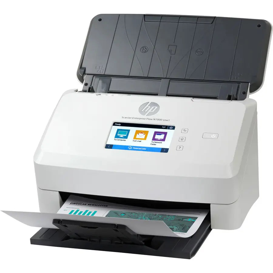 HP ScanJet Enterprise Flow N7000 SNW1 (Official Warranty) | 4.3 Inch Color Touchscreen - One-Pass Duplex Scanning