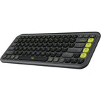 Logitech POP ICON KEYS Compact Wireless Keyboard | Graphite and Green