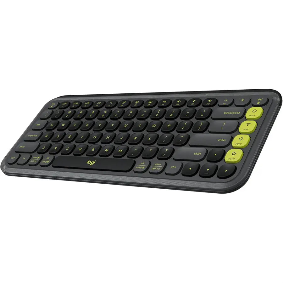 Logitech POP ICON KEYS Compact Wireless Keyboard | Graphite and Green