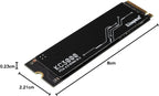 Kingston KC3000 Solid State Drive, 1TB, PCIe 4.0 X4 NVMe, M.2 2280, 7,000MB/s Read, SKC3000S/1024G
