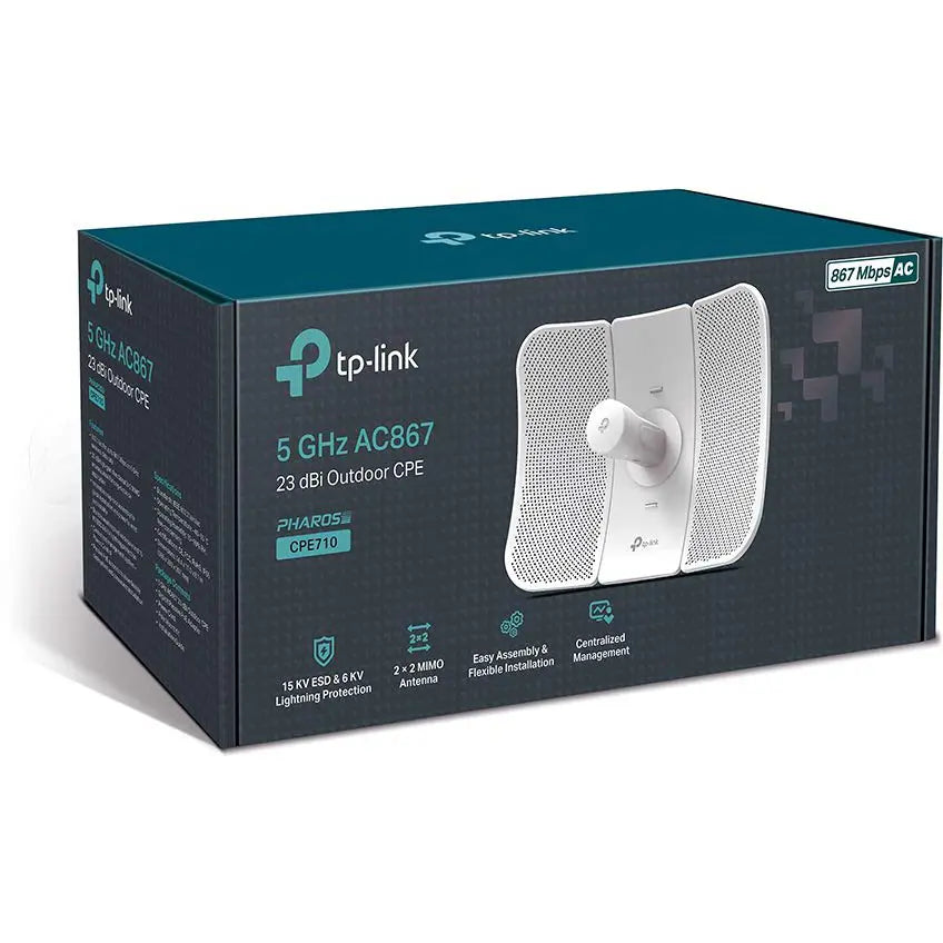 TP-Link CPE710 5GHz AC 867Mbps 23dBi Outdoor CPE Antenna, Wireless Access Point