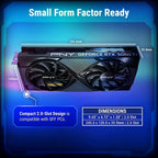 PNY NVIDIA GeForce RTX 5060 Ti OC Dual Fan Graphics Card, 16GB GDDR7, 128-Bit, Boost 2692MHz, PCIe 5.0, HDMI and DP 2.1, 2-Slot, VCG5060T16DFXPB1-O