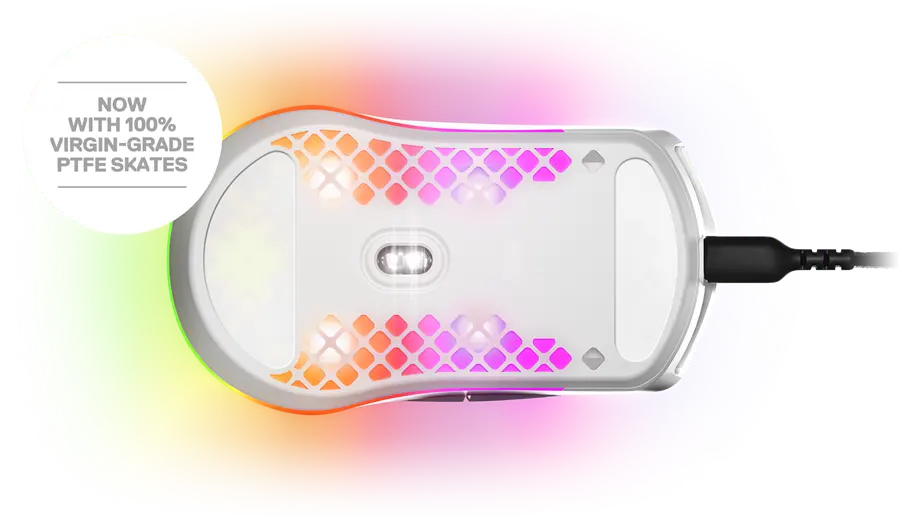 SteelSeries Aerox 3 2022 Edition Ultra Lightweight Wired Gaming Mouse - Snow - 62603