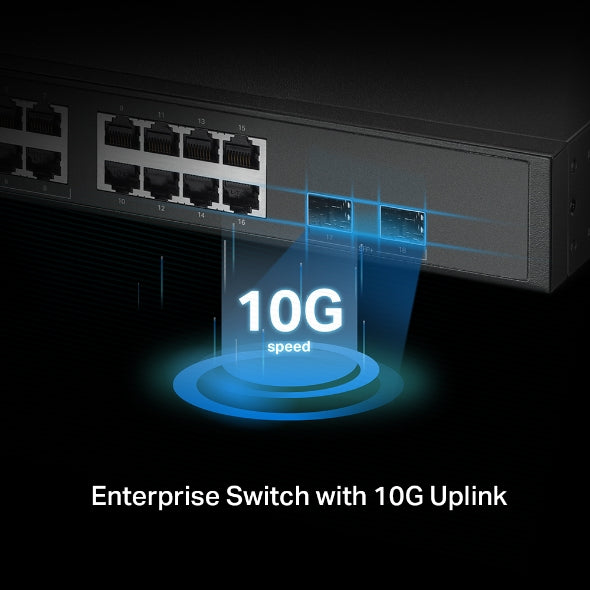 SG3218XP-M2 Omada 16-Port 2.5G and 2-Port 10GE SFP+ L2+ Managed Switch with 8-Port PoE+